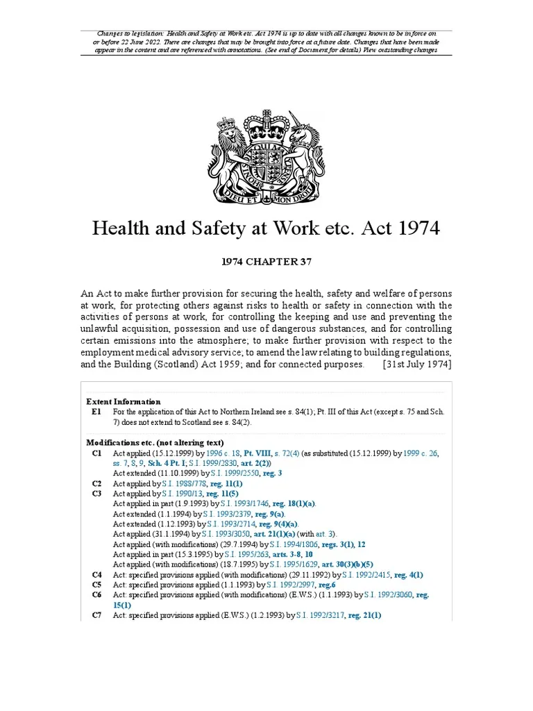 Health and Safety at Work Act 1974